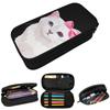 Charming Cute Kitten Cat With Pink Bow Pencil Case for Boys Girls Gifts Pen Box Pencil Bag Stationery Supplies Pen Holder Bag