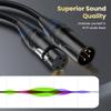 XLR Cable Professional XLR 4Pin To Double 3Pin XLR Splitter Cable For Studio Recording & Live Performances 50Cm