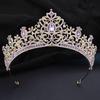 Gorgeous Baroque Rhinestone Wedding Crown for Women Girls Party Birthday Tiaras Headbands Bridal Hair Jewelry for Queen Tiara