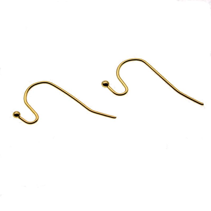 50PCS Stainless Steel Gold Plated Earring Hooks Findings Ear wire Clasps Base for DIY Jewelry Making Accessories Wholesale