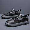Fashion Mens Casual Leather Shoes Lace Up Men Sneakers New Trend Outdoor Footwear British Fashion Male Retro Classic Skate Shoes