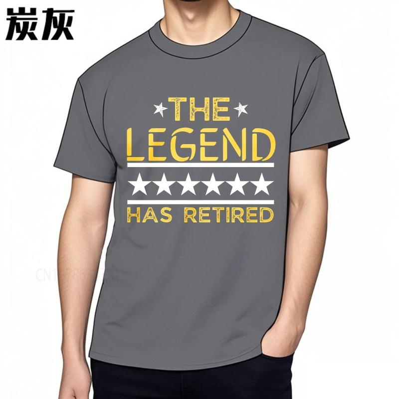 Uso Diário Verão Feminino Camiseta A Lenda Se Aposentou Design de Estrela Manga Curta Treino Gola Redonda Camiseta de algodão