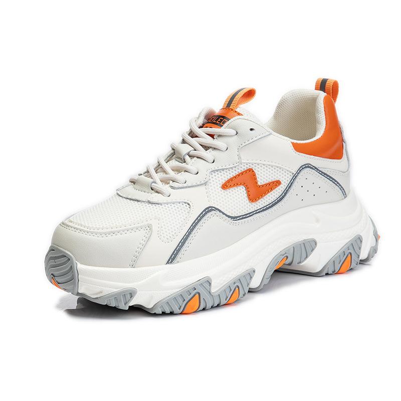 Dad Shoes Girl 2025 Spring New Women's Platform Shoes Children's Versatile Casual Sports Leather Women's Shoes