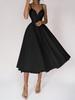 Multi-Color European & American Women's Sexy Swing Evening Dress with Spaghetti Straps