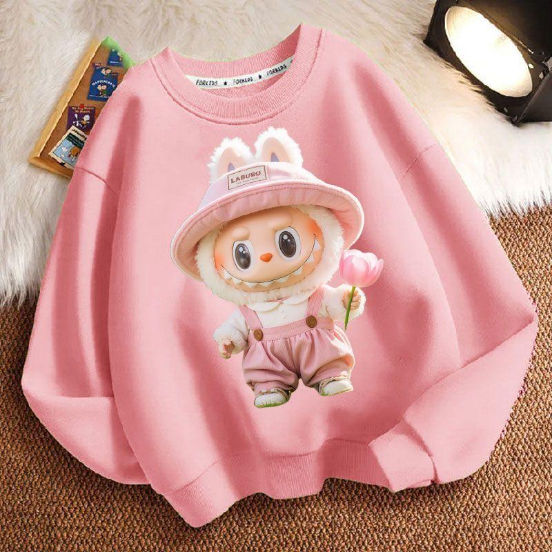 Children's Fashion Hoodies for Spring and Autumn: Round-neck, Long-sleeved, Loose Hoodies for Boys and Girls