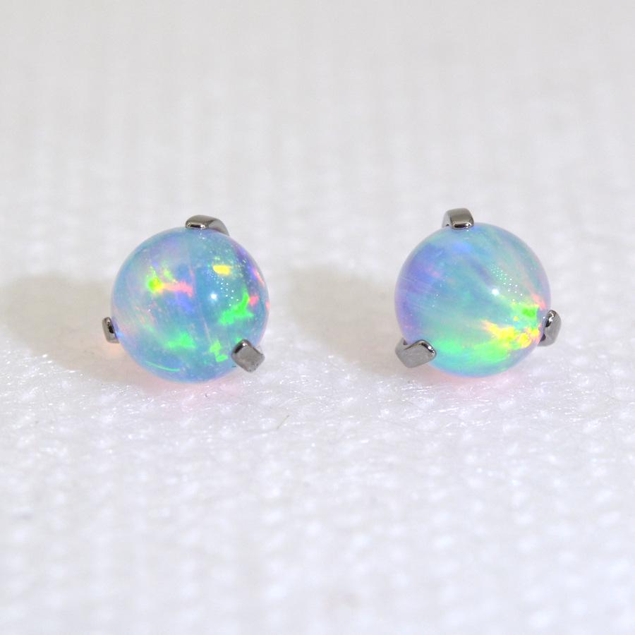G23 Titanium Aurora Jelly Opal Stud for Ear, Lip, Tongue, and Cartilage Piercings