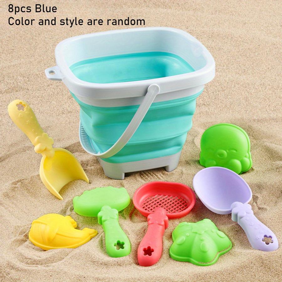 

Детский набор для копания песка Пляжная игра Вода и песок Складное ведро Лопатка Форма Летний подарок Случайные цвета и стили