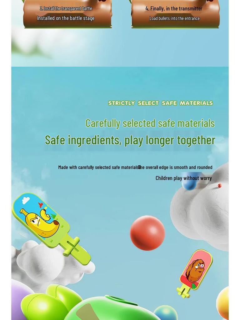 Children's Educational Pinball Shooter Game: Double Player Desktop Toy for Parent-Child Interaction