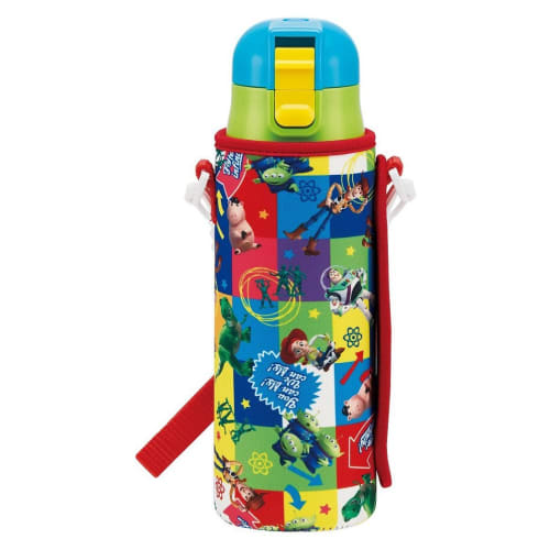 Skater Direct Drinking Stainless Steel Water Bottle, 470ml, with Bottle Cover, Toy Story 17 Disney, KSDC4