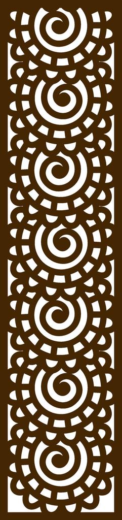 A5 Pendant, openwork decoration, brown, 21x90