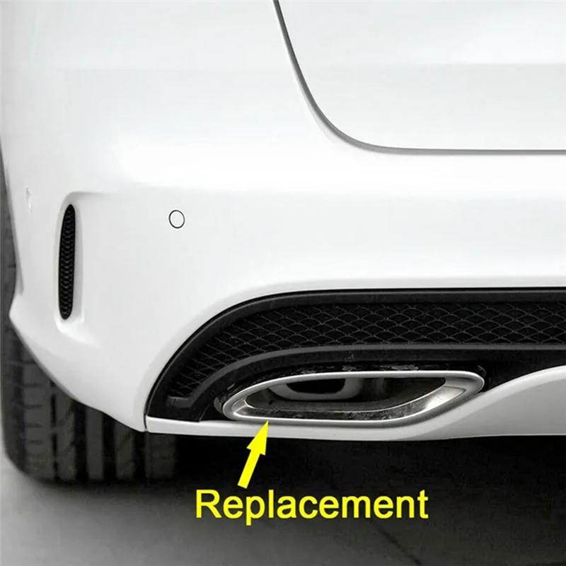 AEF3-Left&Right Rear Exhaust Pipe Trim Bezel Tailpipe Cover Trim For Mercedes Benz W177 W238 E W205 A2058852221 A2058852321
