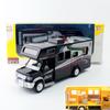 Alloy Deluxe 132 Travel Motorhome Bus Children's Toy Car Model Decoration Sound And Light Retractable Door