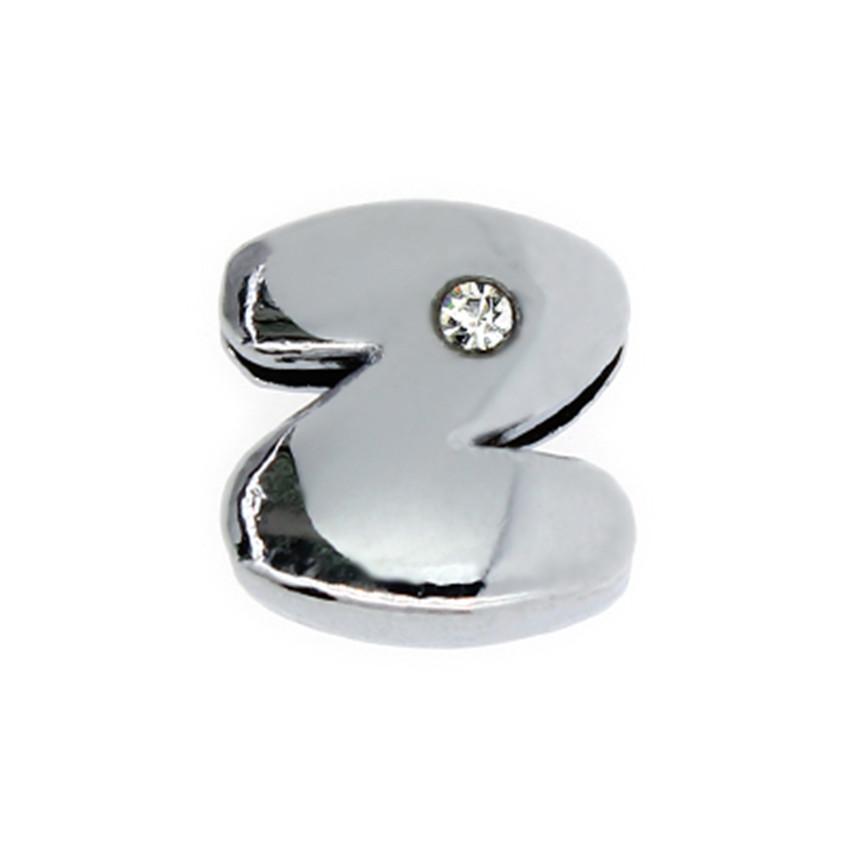 170pcs 8mm Silver Color Fat Slide Letter Charms Slider Alphabet A-Z For Leather Mesh Bracelet Keychain Necklace Jewelry Making
