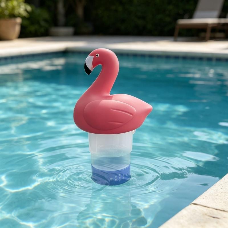 Dispositivo galleggiante per pastiglie di cloro per piscina, 3 unità, costruito in ABS resistente, per la manutenzione dell'acqua