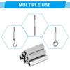 PATIKIL M10 X 1.25 High Nuts Hex Couplings, 6pcs, 30mm/1.2" Long, Fully Threaded Rod Coupling Nuts, Stud Connector Fasteners, Silver Tone