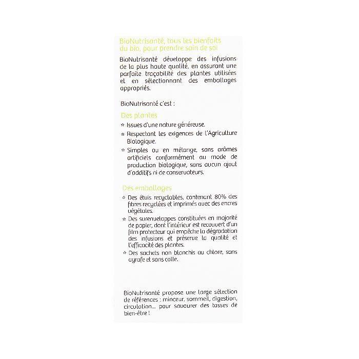 Vitavea BioNutrisanté - Infusion Équilibre Féminin - Saveur Framboise - 20 Sachets