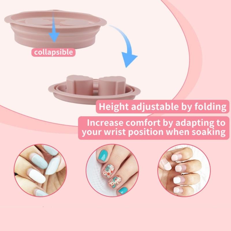 Delikatna Miska do Moczenia Rąk do Manicure Pedicure Antypoślizgowy Silikon Wodoodporny Pielęgnacja Paznokci Nail Art Łatwy w Transporcie