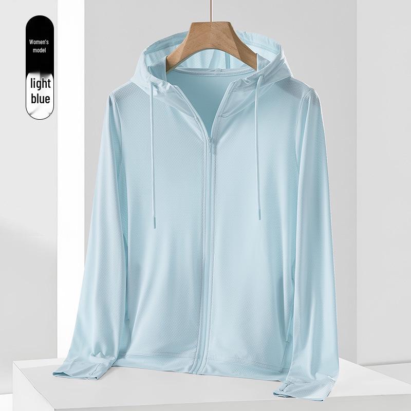 UPF50+ Knitted Hooded Sun Protection Clothing for Men and Women