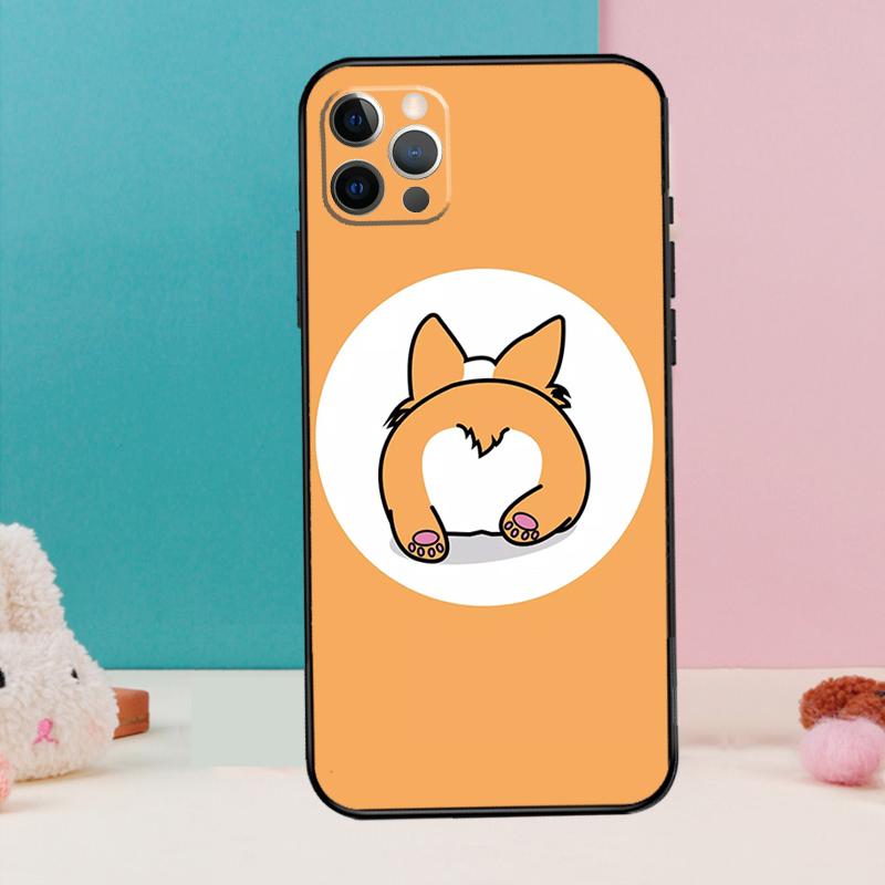 Cartoon Corgi Phone Case For iPhone 17 Air 16 15 14 13 12 11 Pro Max 12 13 Mini 15 16 Plus 16e Cover Coque