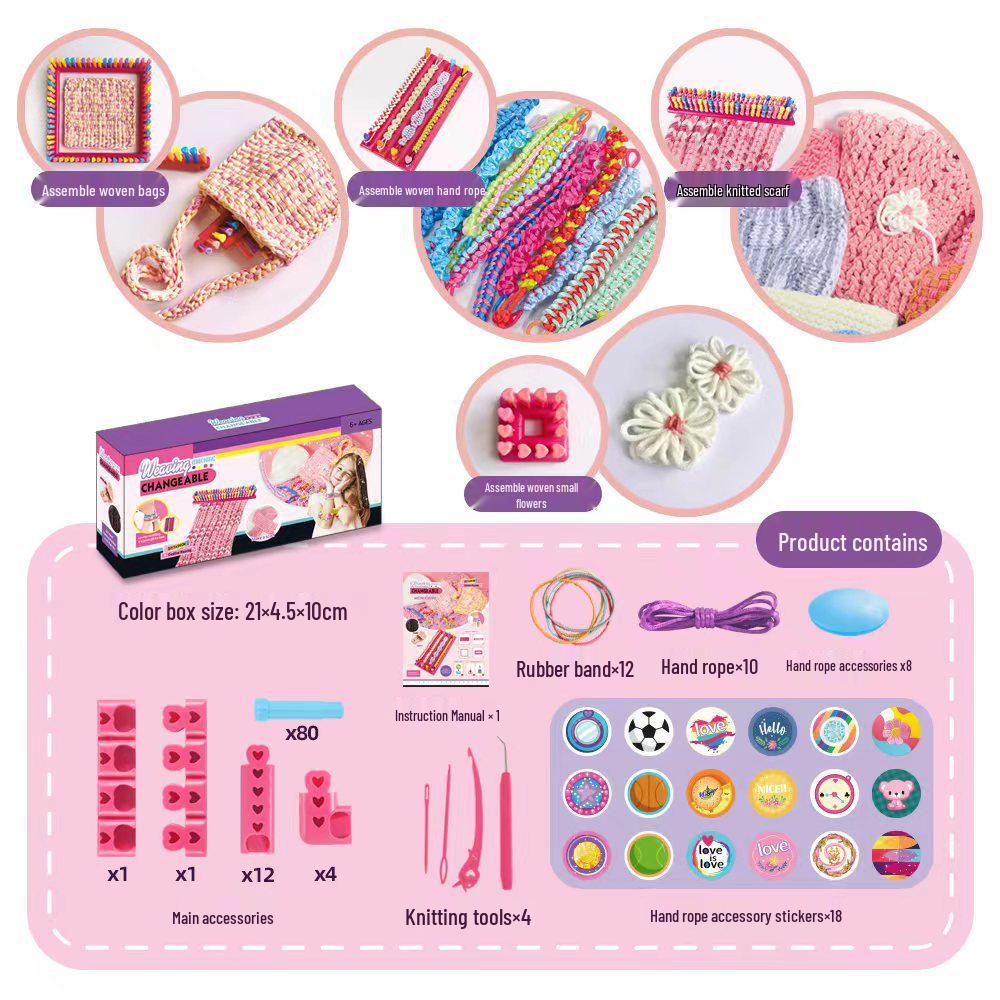 

Многофункциональный инструмент для плетения браслетов и вязания из пряжи для изготовления шарфов и сумок ручной работы