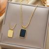 Exquisite 18K Gold-Plated Titanium Steel Necklace - Women's Clavicle Chain Jewelry, Fade-Resistant