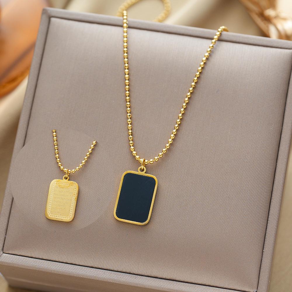 Exquisite 18K Gold-Plated Titanium Steel Necklace - Women's Clavicle Chain Jewelry, Fade-Resistant
