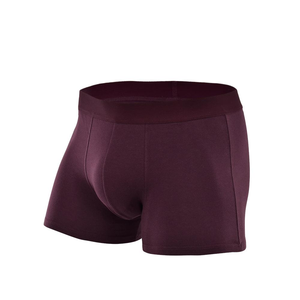 Men's Underwear Mid Waist Anti Wear Leg Elastic Cotton Sports Striped Flat Corner Panties Men Slim Underpants