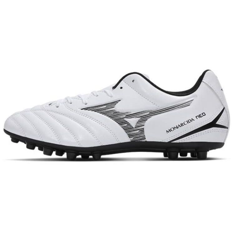 Mizuno Monarcida Neo 3 Select Round Toe Lace-Up AG (Rubber Short Studs) Durable Soccer Shoes Unisex Soccer Shoes Black White P1GA242609