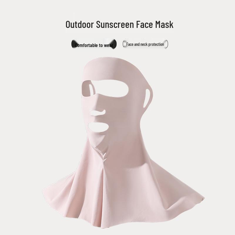 2026 Women's Cooling Ice Silk Sunscreen Mask for Face, Neck & Back Protection