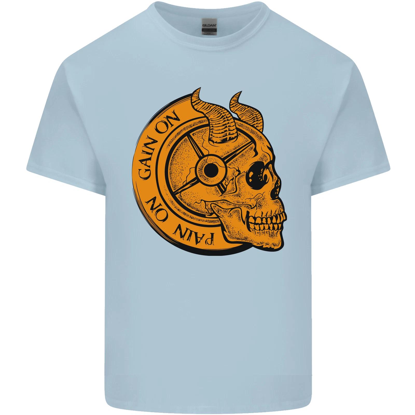No Pain No Gain Devil Skull Training Gym Kids T-Shirt Childrens 3XL