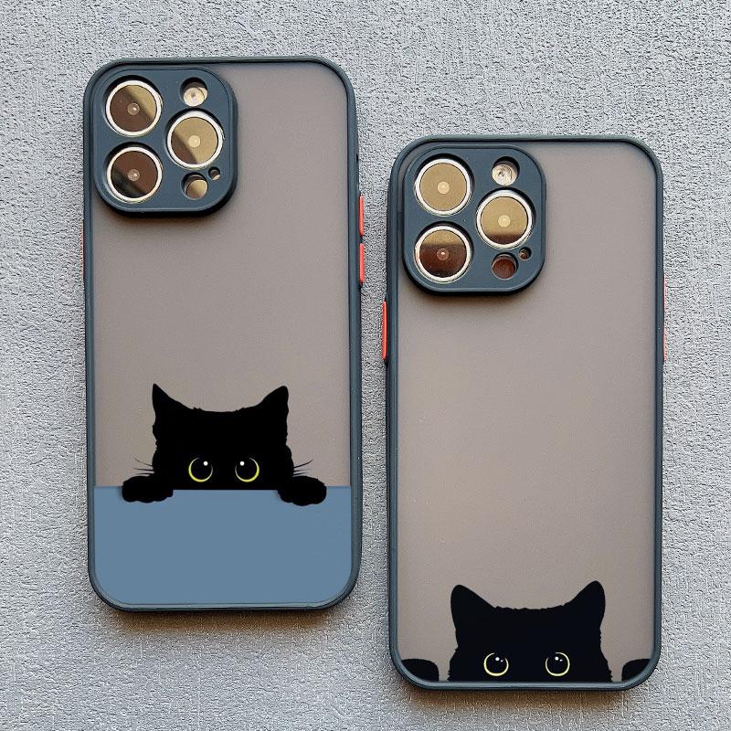 Cartoon Animal Cute Cat Phone Case For iPhone 11 Case iPhone 16 13 15 Pro Max 12 14 Pro Max XS XR X 7 8 SE Shockproof Back Cover
