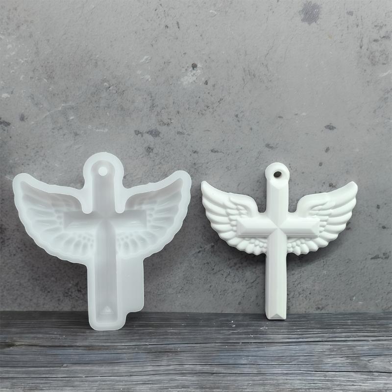 Jewelry Casting Mold,Silicone Pendant Resin Mold Crosses Epoxy Resin Casting Mold for Earring Necklace Keychain Making