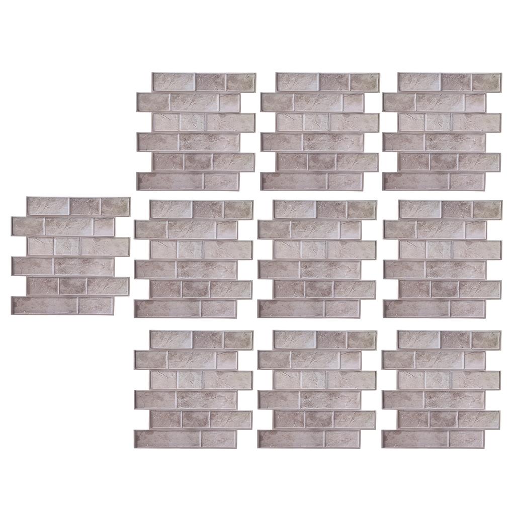 10Pcs Wall Sticker Self Adhesive Wallpaper 3 Dimensional Ceramic Tile Stickers Decoration