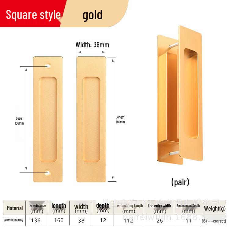 Built-in Sliding Door Handle for Cabinets and Kitchen Doors