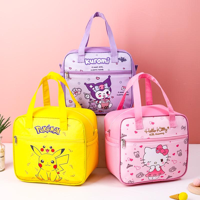 Izolowana torba na lunch z kreskówkowym motywem dla dzieci - Urocza, wodoodporna, pogrubiona torba na bento