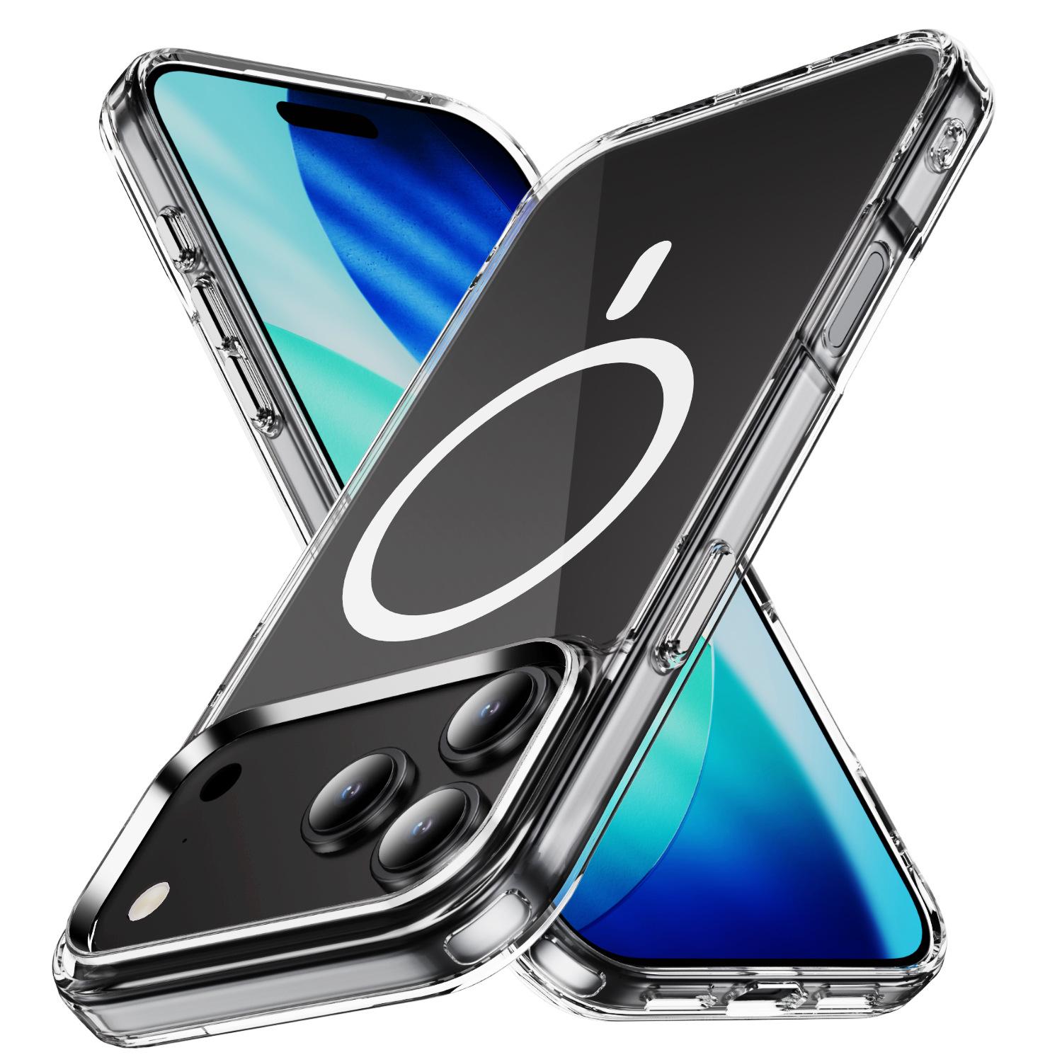

Clear Magnetic Acrylic iPhone 17 Pro Max Case - Full Coverage, Anti-Drop Protection iPhone 11 Pro 5.8 прозорий