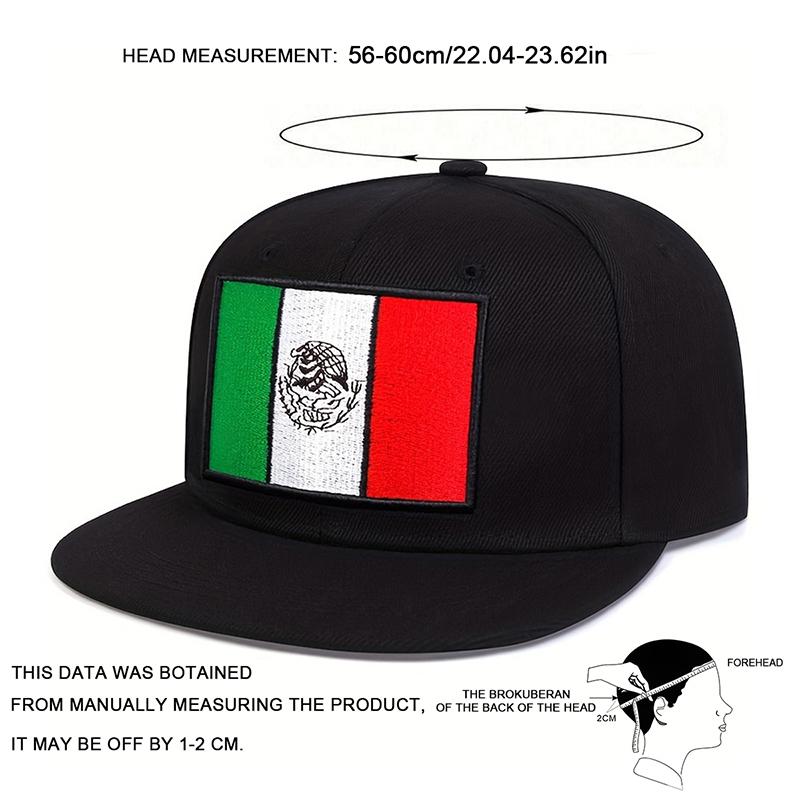 Unisex Mexican Flag Embroidery Hip-hop Hats Spring Autumn Outdoor Adjustable Casual Baseball Caps Sunscreen Hat