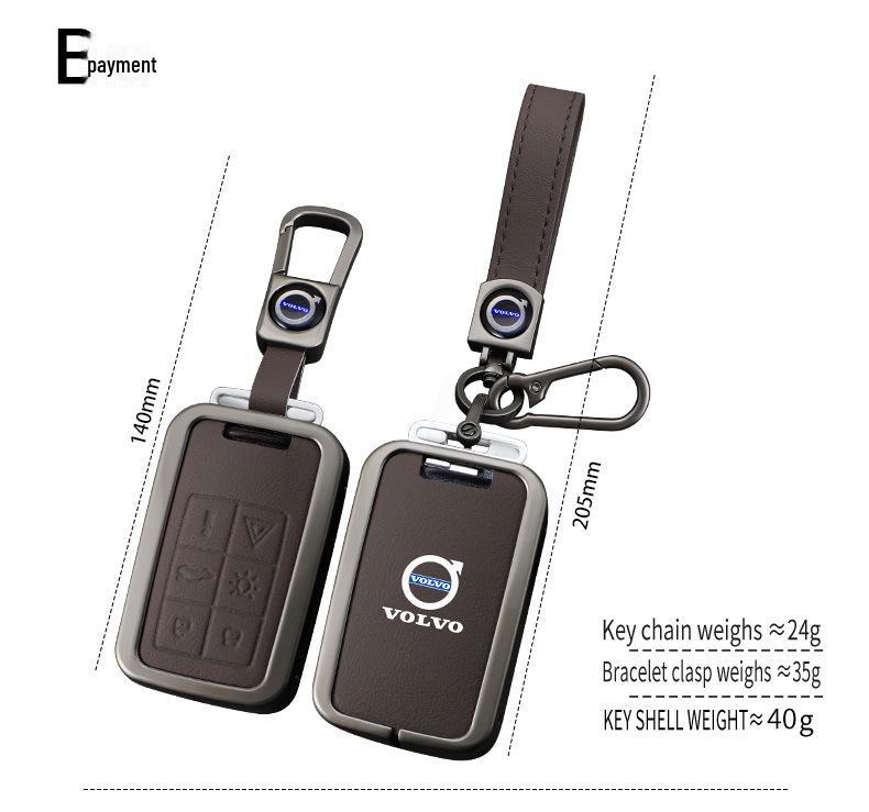 Volvo Key Cover for 21/22 Models XC60, S90, XC90, XC40, V90, S60L, V40 - Metal Car Case