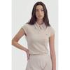 Basic Pk T shirT Capsleeve   Beige