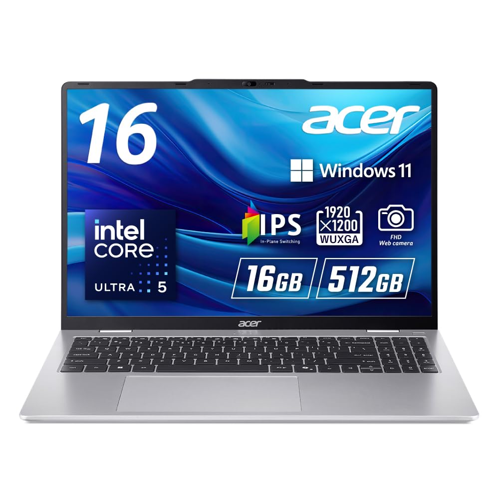 

Ноутбук Acer Aspire Lite Intel Core Ultra 5 16 ГБ пам яті 512 ГБ SSD WUXGA IPS-панель 10 годин роботи Веб-камера 2 МП зі шторкою Сумісний з WiFi 6