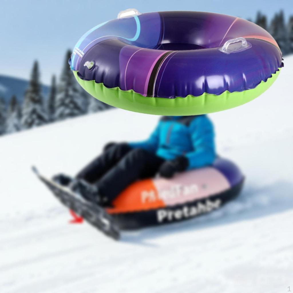 Aufblasbare Schnee-Rutsche Schlitten Outdoor-Aktivitäten Kältebeständiges Winterschlitten-Spielzeug mit Griffen