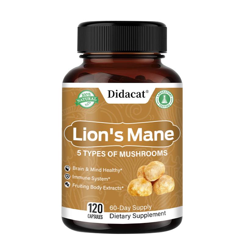 Lion S Mane 4:1 Extract 500 Mg Dietary Supplement, 120 Capsules Per Bottle 120 Capsules