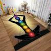Colorful Chakra Pattern Meditation Carpet Suitable for use as an anti-slip game mat for living room and bedroom sofas