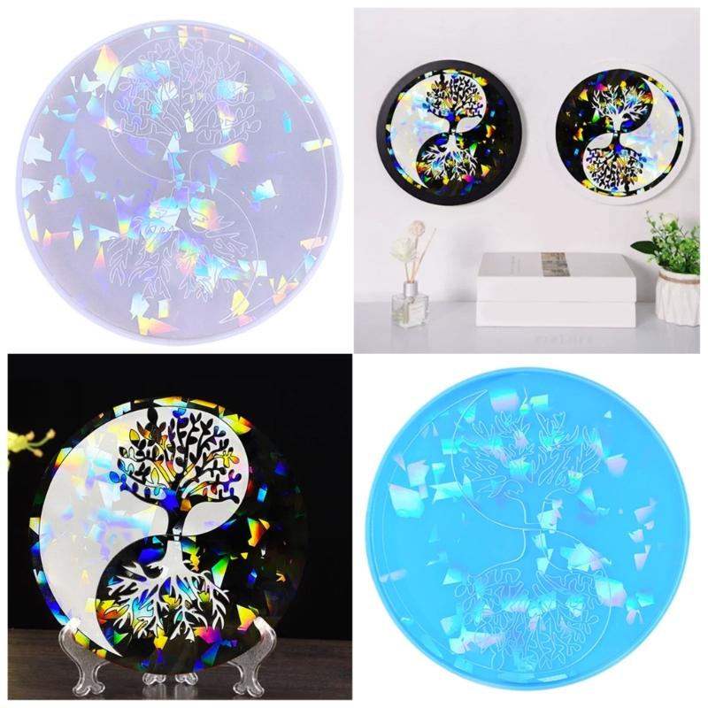 Diy Light and Shadow  Ornament Silicone Mold Scented Gypsum Ornaments Drop Glue Resin Mold for Decoration