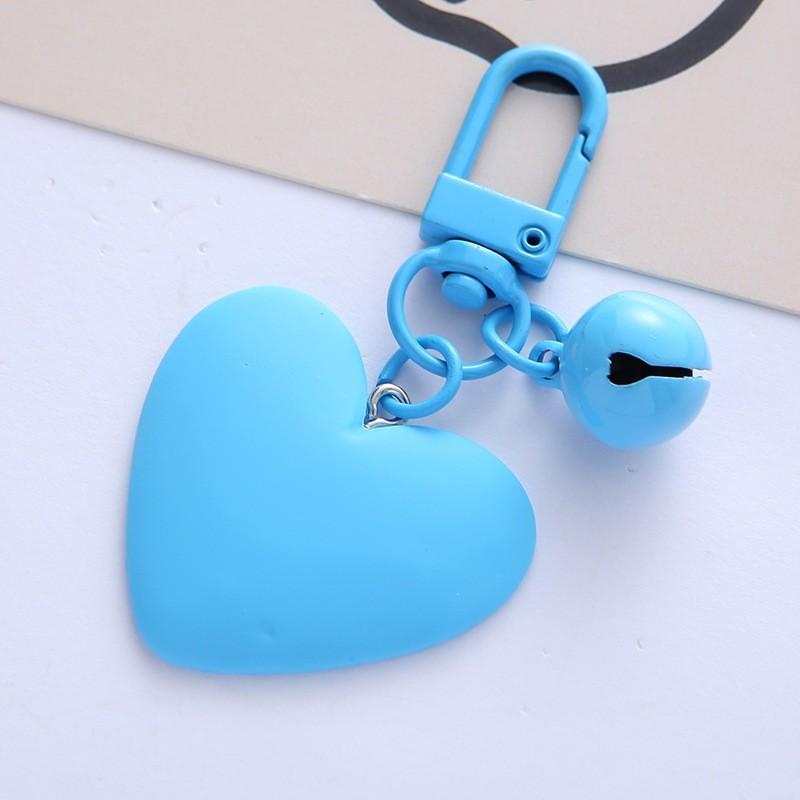 Snoepkleurige Hartvormige Bel Sleutelhanger, Schattige Meisjes Hartvormige Perzikvormige Hoofdtelefoonhoes, Tas Hanger Accessoire.