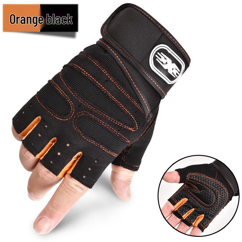 Men's Tactical Half-Finger Cycling & Climbing Gloves - Long Wrist, Breathable, Anti-Slip, Wear-Resistant