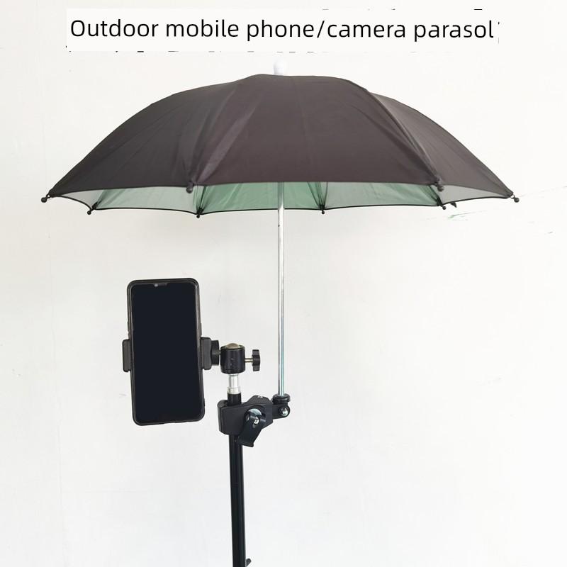 Tripod Sunshade Umbrella, Outdoor Mobile Phone Sunshade Umbrella, Sun Protection Umbrella, Camera Photography External Clip-On Rain Umbrella