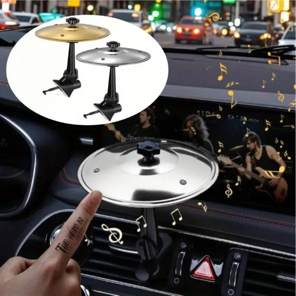 Portable Car Handheld Cymbals Car Air Conditioning Exhaust Port Decoration  Drum Cymbal Design Tapping Rhythm