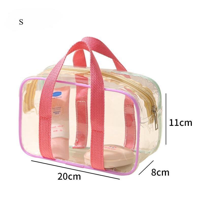 Women Makeup bag Travel toiletries bag PVC transparent jelly bag large capacity cosmetic Pouch Waterproof Makeup storage Pouch
