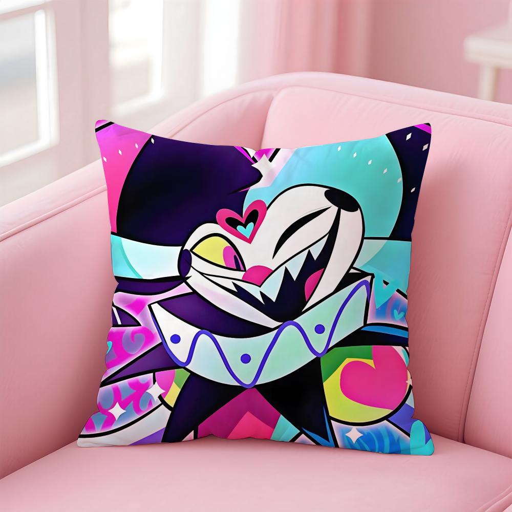 Helluva Boss Anime Cool Cute Hb Cushion Cover Comfortable Reversible Pillow Cover Ideal For Car Sofa Bedroom & Beyond